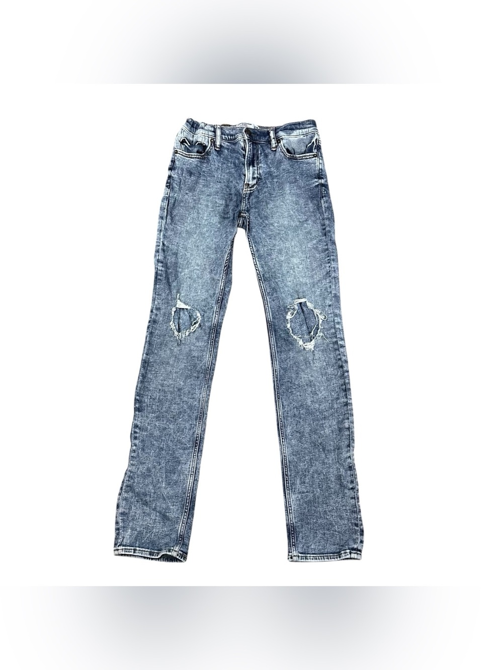 Abercrombie Kids Girls 15/16 Slim Stacked Skinny Jeans Distressed Acid Wash